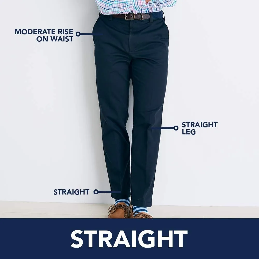 IZOD Men's American Chino Flat Front Straight Fit Pant