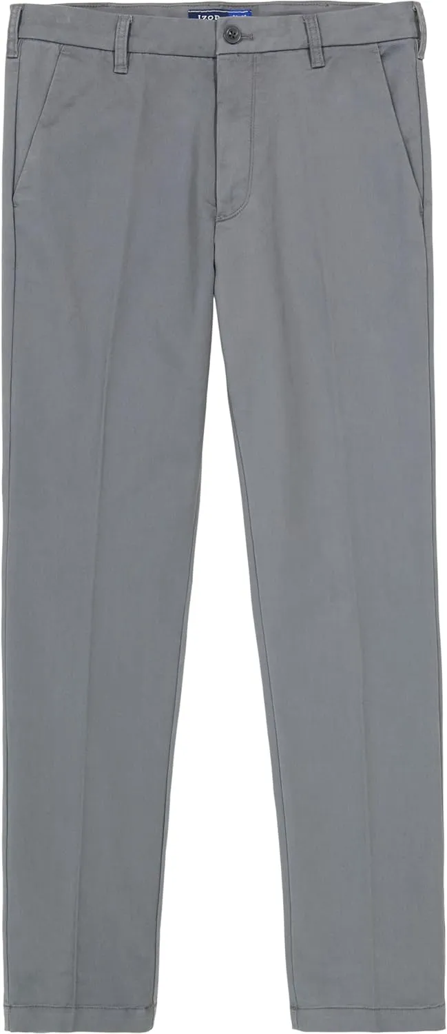 IZOD Men's Big and Tall Performance Stretch Flat Front Pant