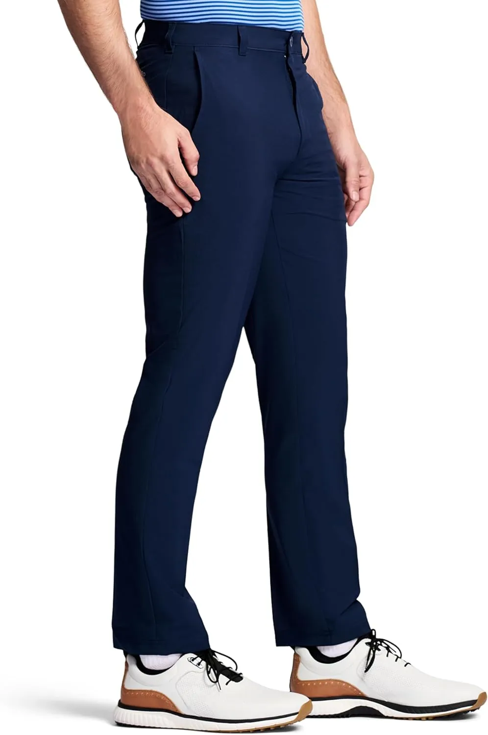 IZOD Men's Golf Swingflex Straight-fit Flat-Front Pants