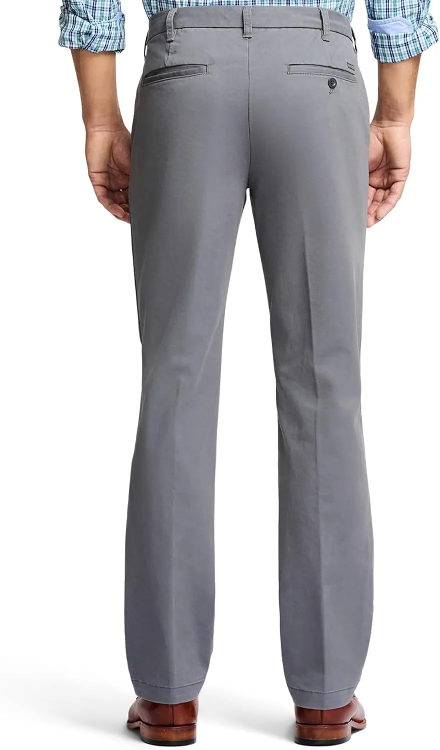 IZOD Men's Performance Stretch Straight Fit Flat Front Chino Pant