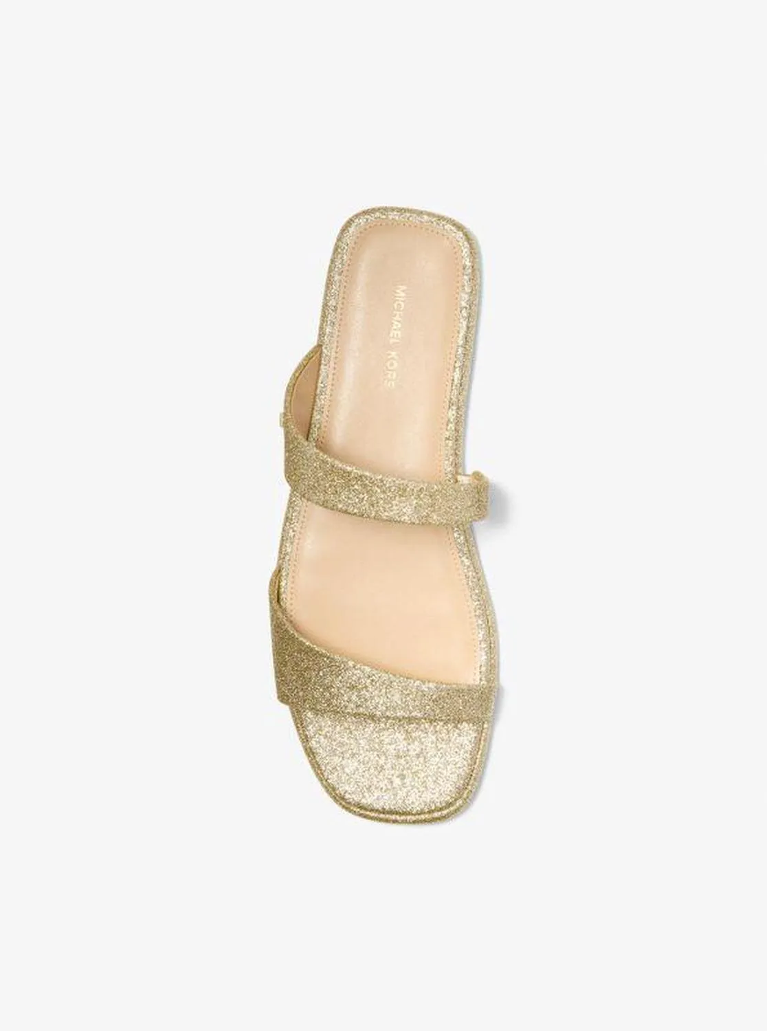 Jaida Glitter Embellished Leather Sandal