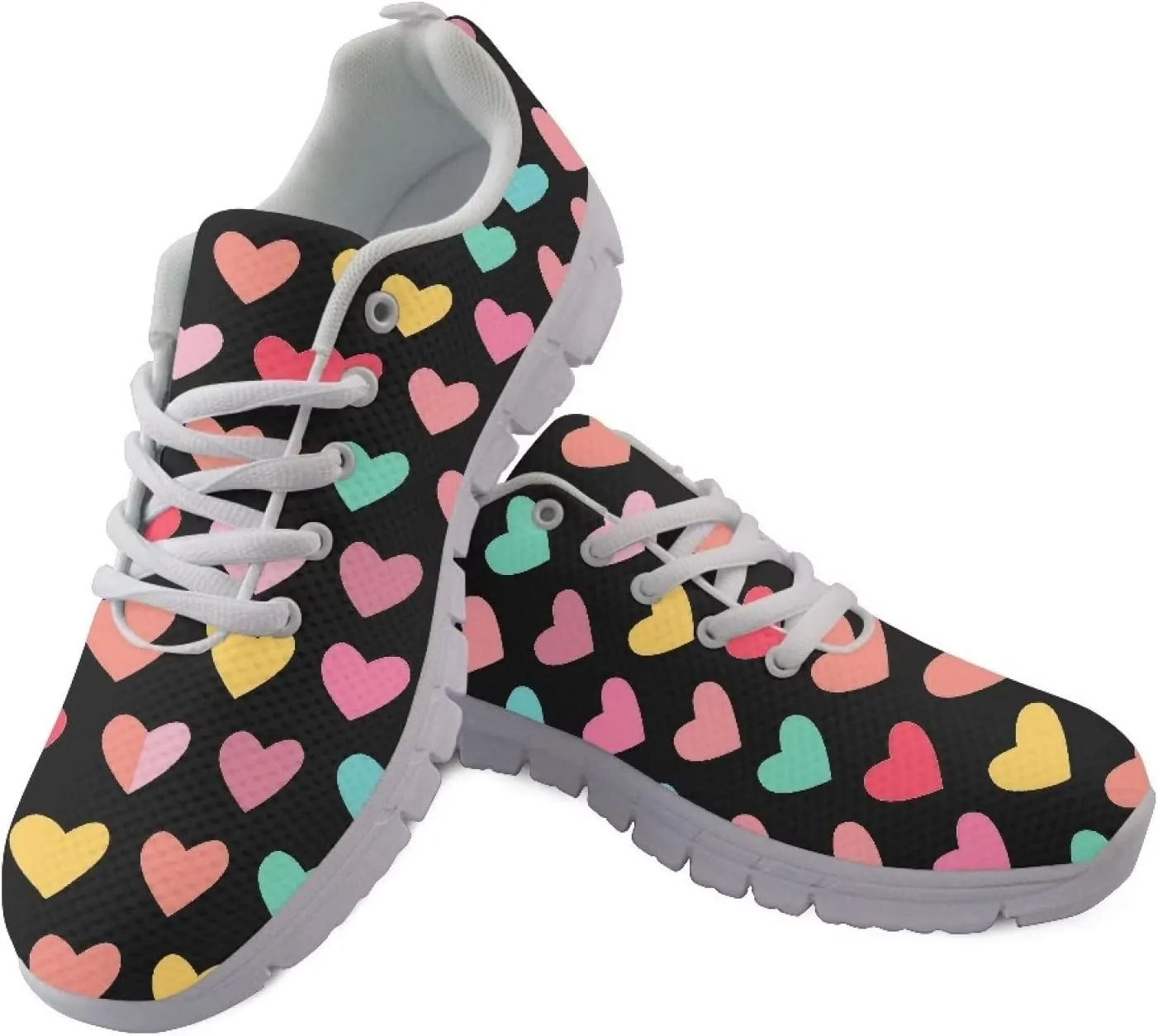 Jeiento Women Trainers Sports Running Shoes Causal Travel Walking Flat Shoe Lace-up Breathable for Lady Teenager Girls