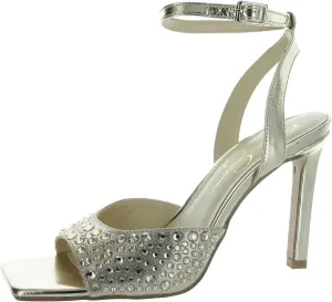 Jessica Simpson Womens Lendall Square Open Toe Ankle Strap Pumps