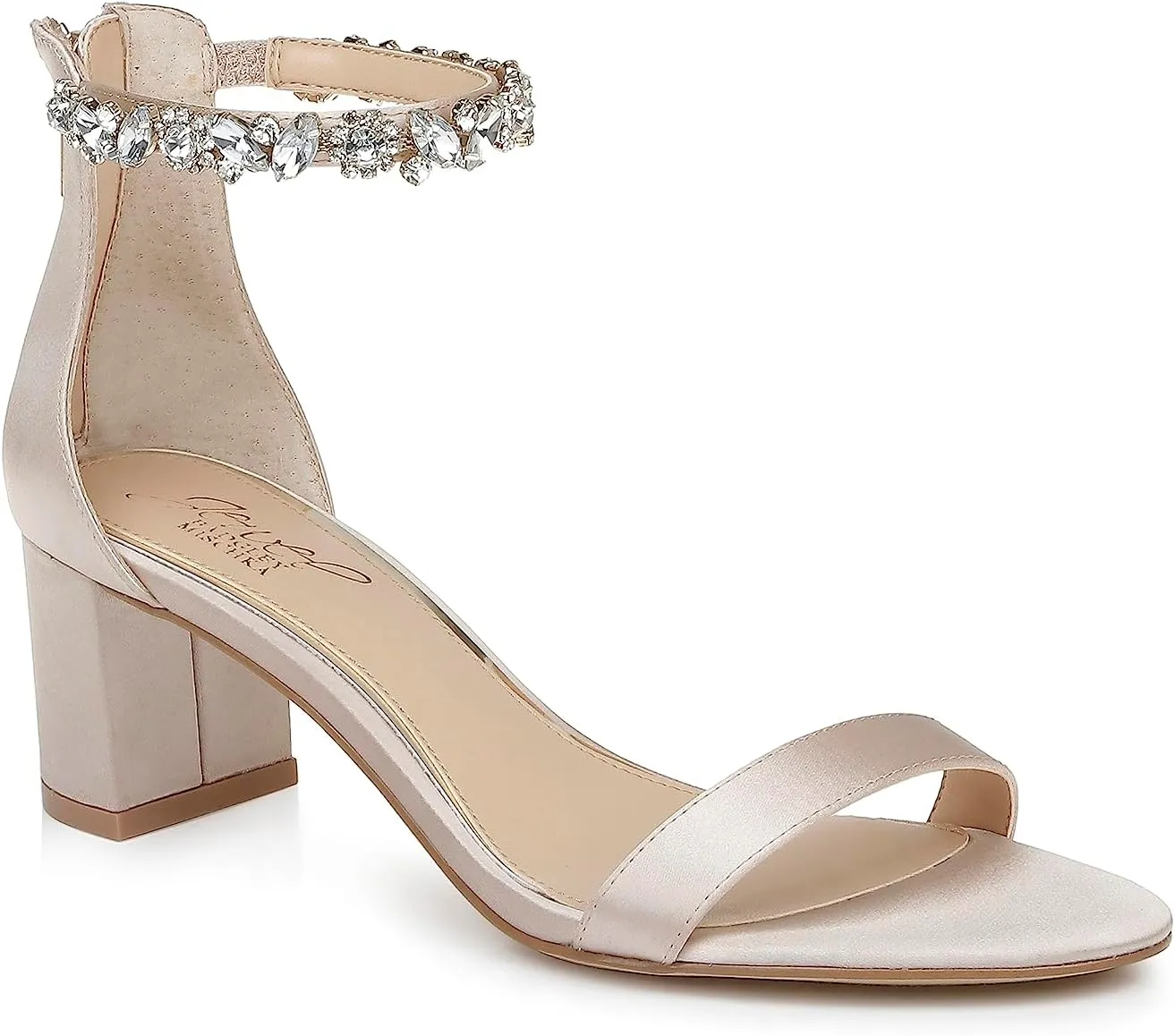 Jewel Badgley Mischka Catalina Open Toe Block Heel