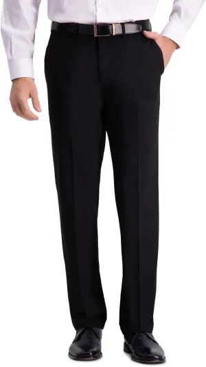 J.M. Haggar Men's 4-Way Stretch Straight Fit Flat Front Dress Pant