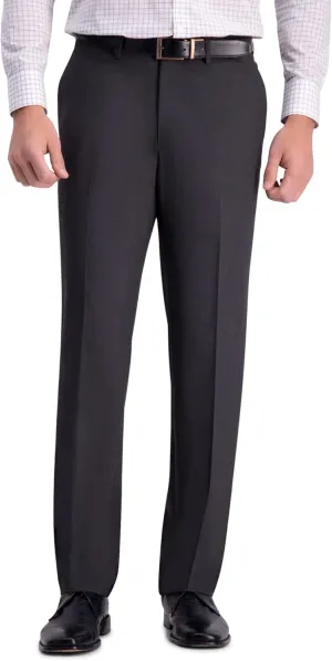 J.M. Haggar Men's 4-Way Stretch Straight Fit Flat Front Dress Pant