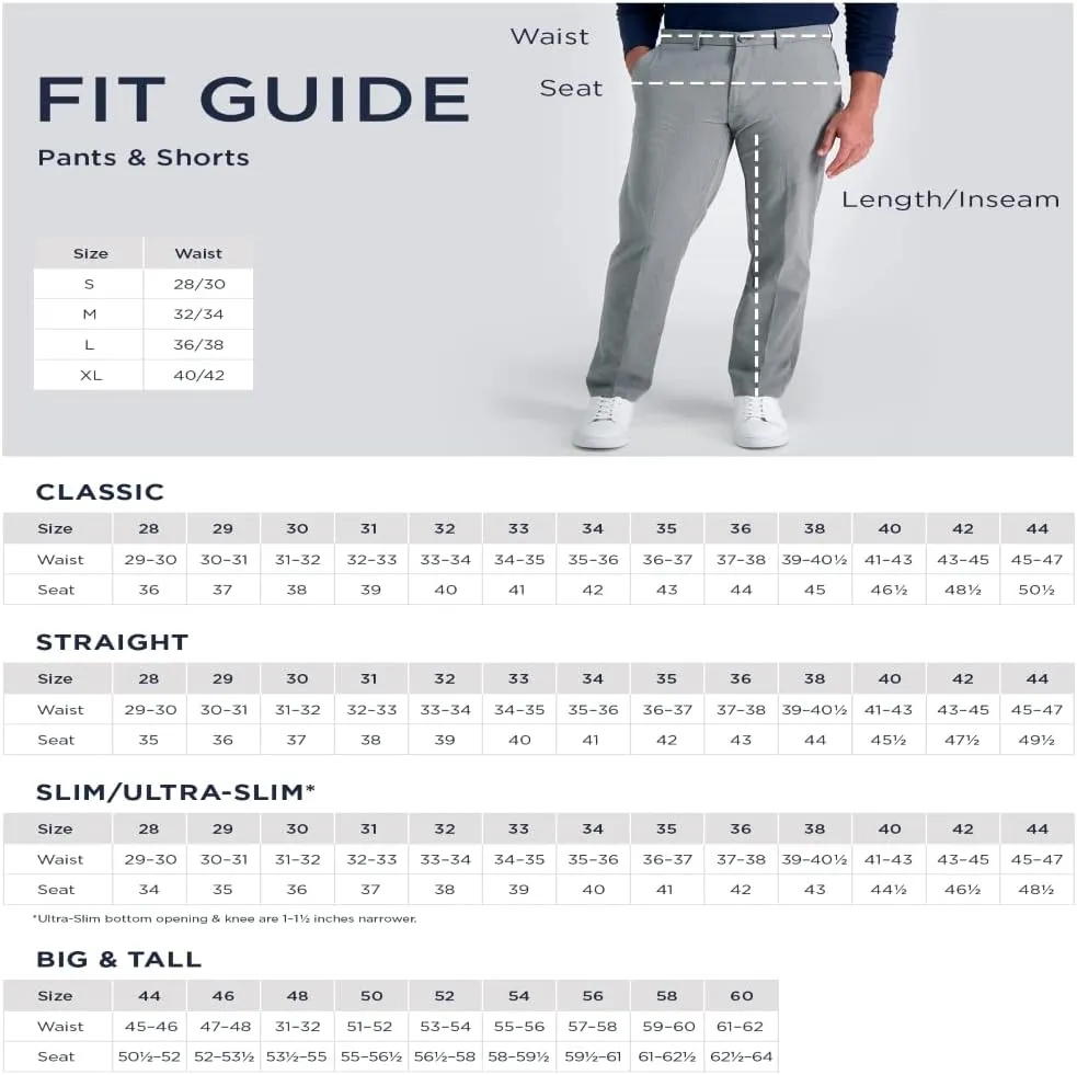J.M. Haggar Men's 4-Way Stretch Straight Fit Flat Front Dress Pant