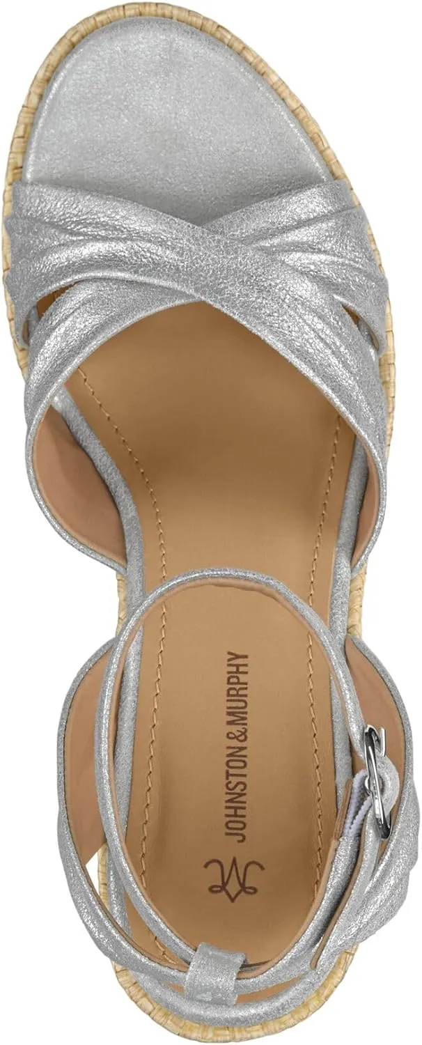 Johnston & Murphy Women’s Marcia Cross-Band Sandal, Platform Sandals, Wedge Heels for Women