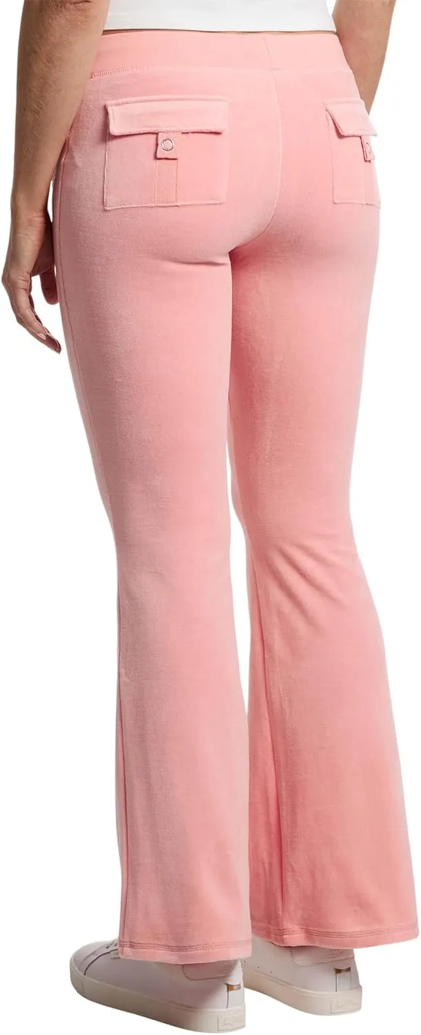 Juicy Couture Women's Heritage Low Rise Snap Pocket Easy Fit Track Pants