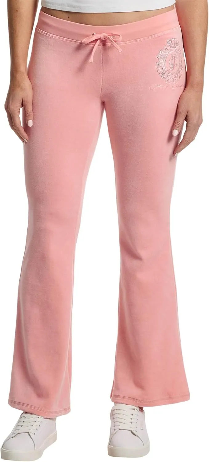 Juicy Couture Women's Heritage Low Rise Snap Pocket Easy Fit Track Pants