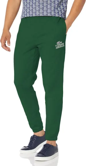 Lacoste Men's Tapered Fit Sweatpants W/Adjustable Waist & Medium Croc Graphic on The Front Hip