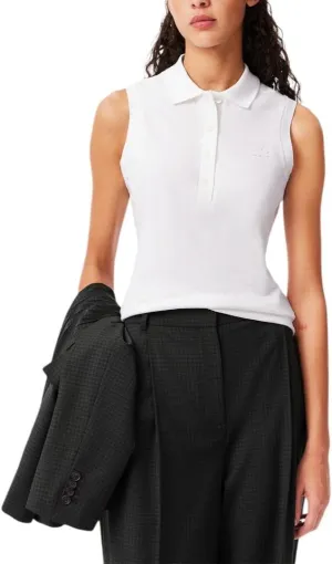 Lacoste Women's L.12.D Slim Fit Sleeveless Polo