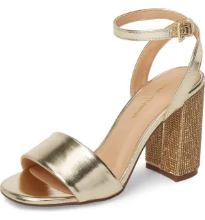 Lauren Crystal Ankle Block Prom Lorraine Heel High-end Competitive Strap Dress Pumps Julia Sandal
