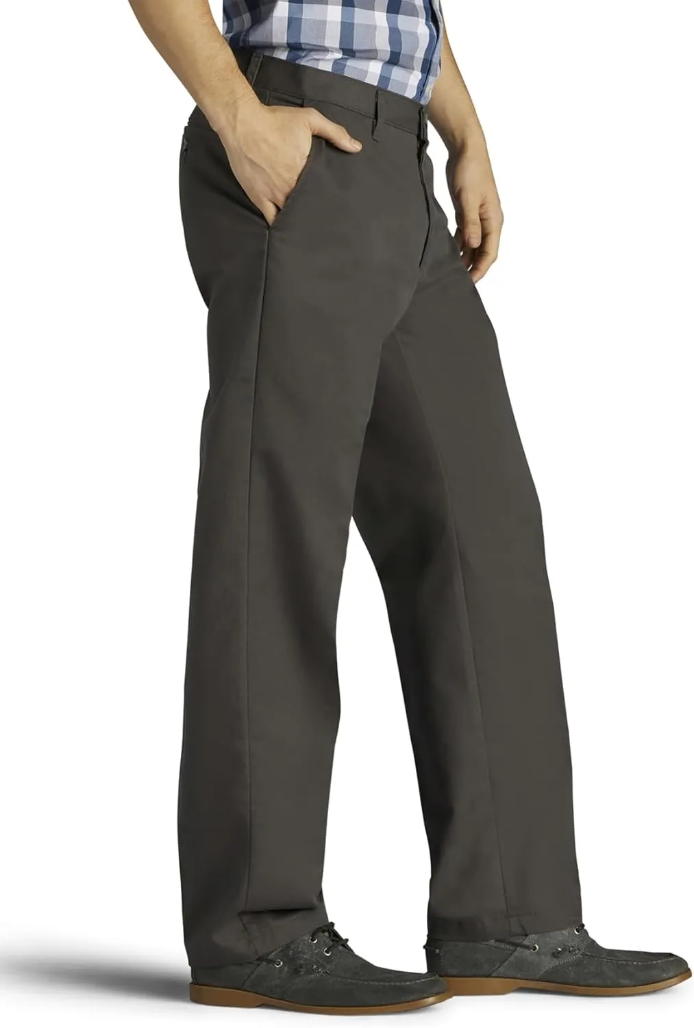LEE Men's Total Freedom Stretch Relaxed Fit Flat Front Pant