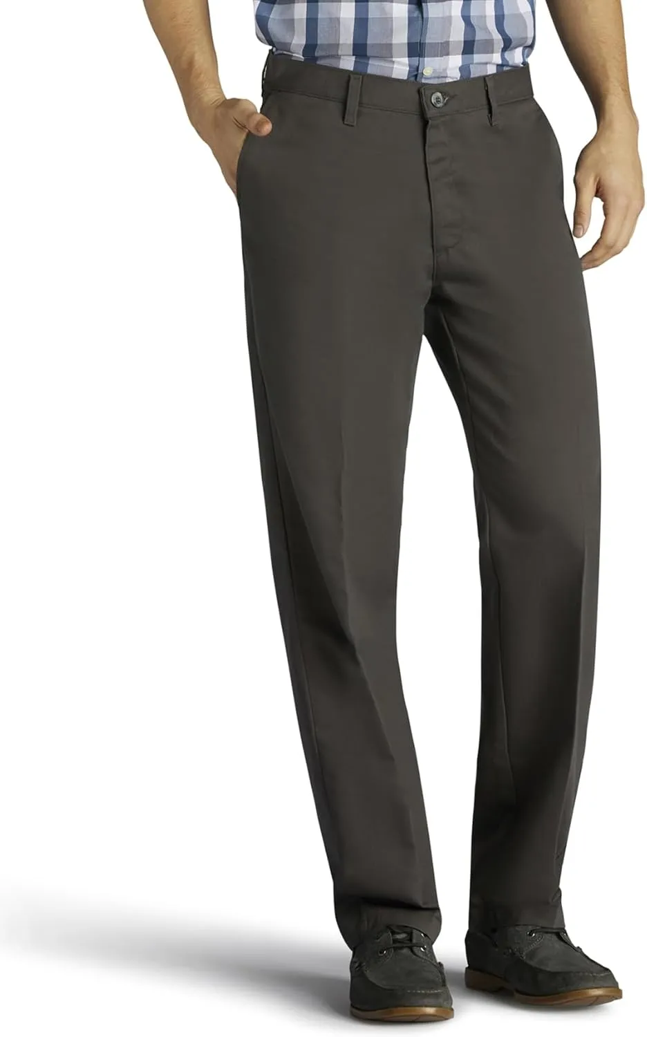 LEE Men's Total Freedom Stretch Relaxed Fit Flat Front Pant