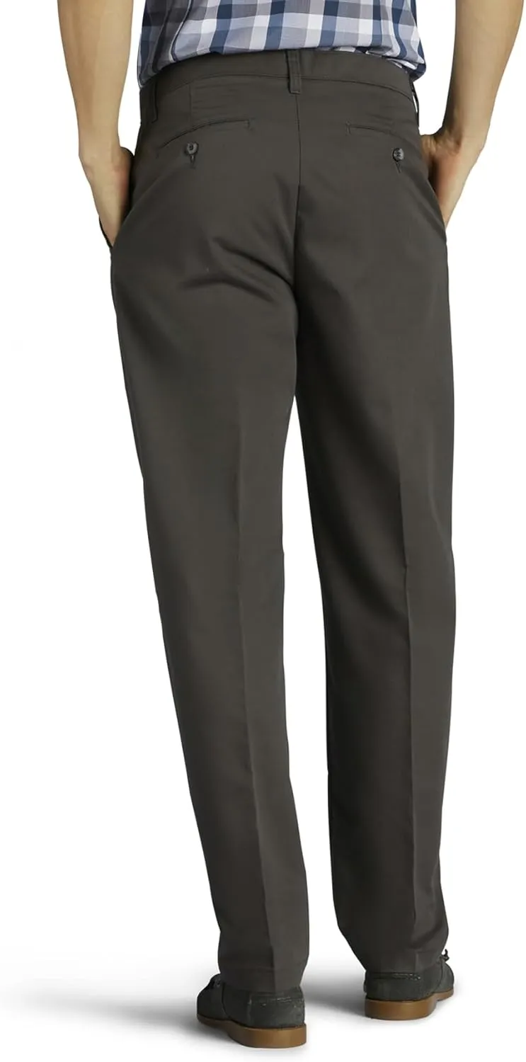 LEE Men's Total Freedom Stretch Relaxed Fit Flat Front Pant