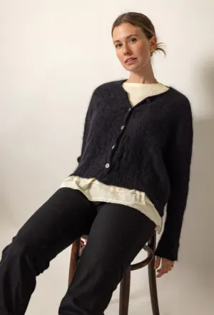 Luna Gallery Mohair and Merino Diamond Crop Cardi