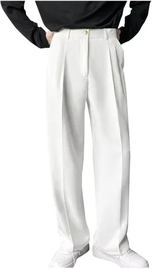 Mens Dress Pants Stretch Classic Fit Dress Pants Pleated Front Casual Pant Dress Pants Straight Fit Pants