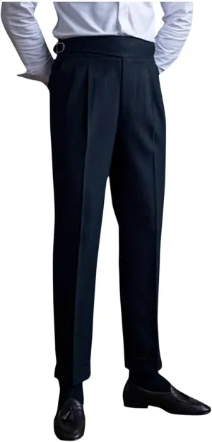 Mens Dress Pants Workday Classic Fit Suit Pants Casual Pleated Front Dress Pants Straight Fit Pants