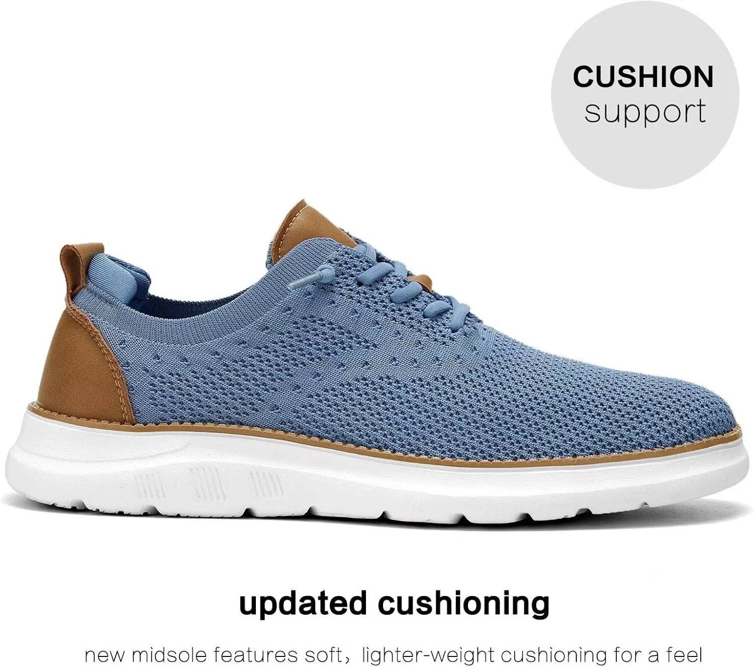 Men's Mesh Sneakers Oxfords Lace-Up Lightweight Casual Walking Shoes Driving Shoes