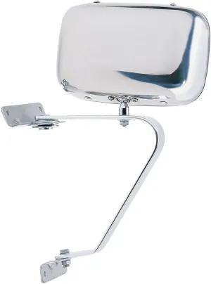 Mirror for Ford Bronco, F150, F250, 1997 F250 HD, F350, chrome, foldaway, Fits LH or RH, Manual