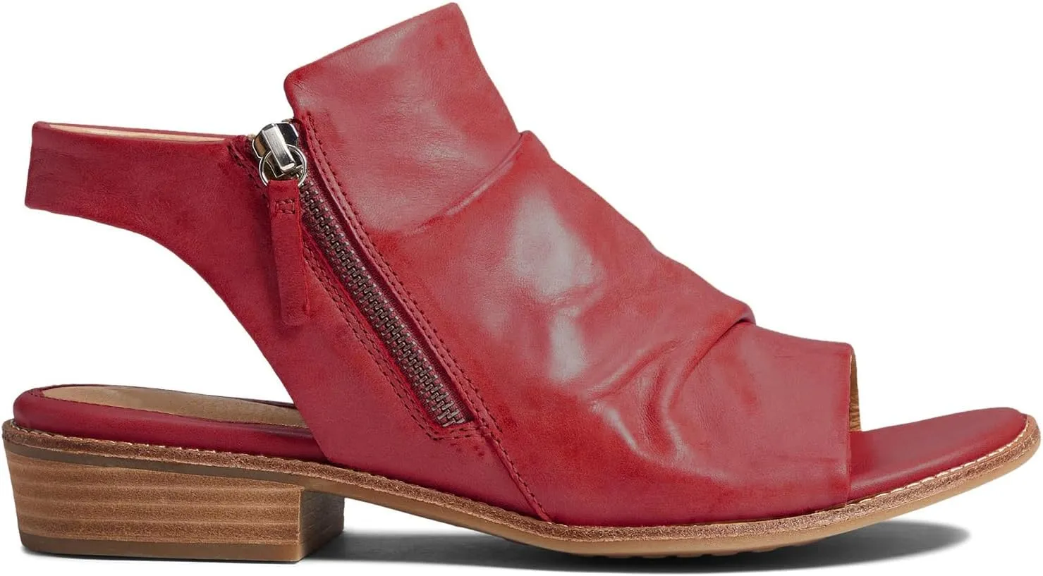 MOOMMO Women Low Block Heel Sandal Booties Peep Toe Side Zipper Sandals Cut Out Backless Chunky Stacked Heel Slingback Ankle Boots Open Toe Pleated Retro Casual Heeled Sandals Dress Party 4-11 M US