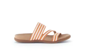 Mules oranges en bande élastique