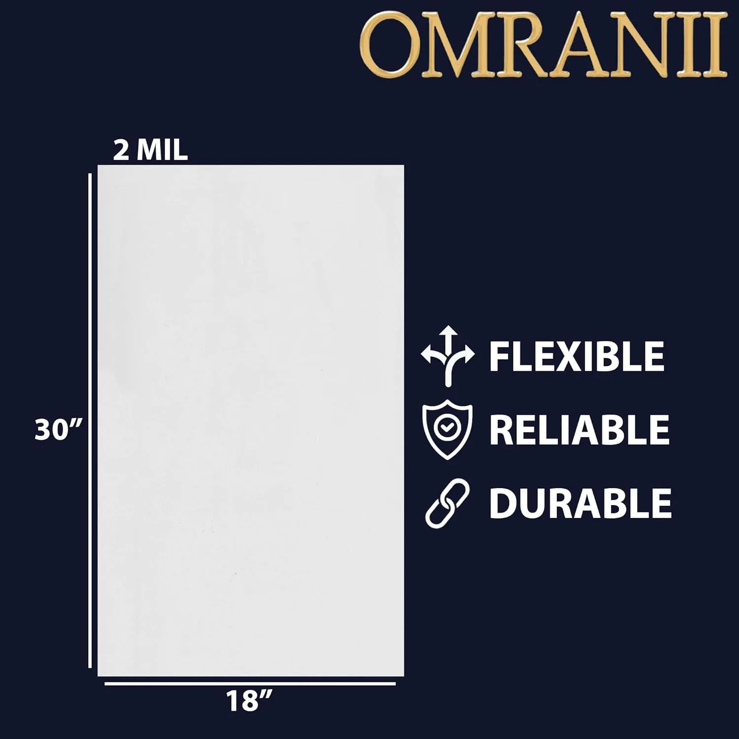Multiple Sizes Clear Flat Poly Bags, 2Mil 18" X 30" & 100 Bags | Low-Density Polyethylene (LDPE), Flat Open Top Plastic Packaging Packing | Flexible and Durable Plastic Bags