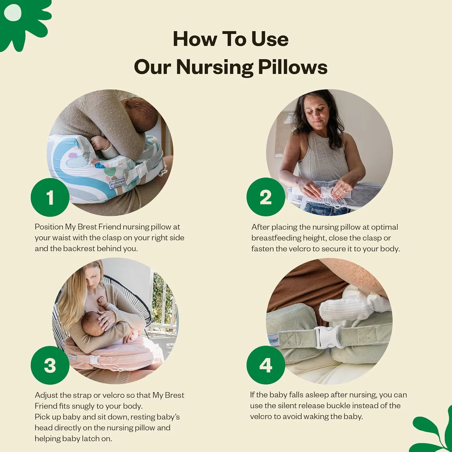 My Brest Friend Original Nursing Pillow Cover - Slipcovers for Baby - Adjustable Fit, Easy Care, Durable - Original Nursing Pillow Not Included, Buttercup Bliss