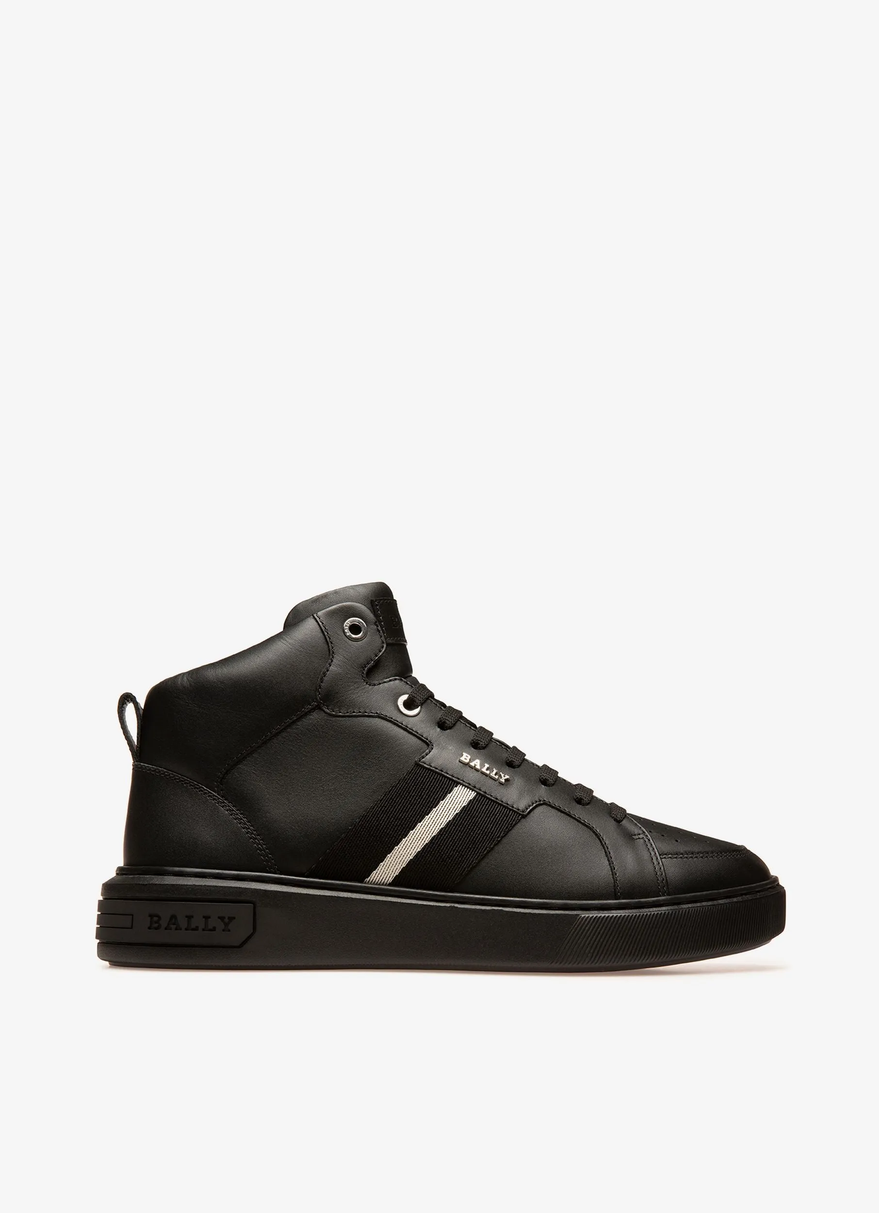 Myles Leather Sneakers In Black