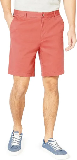 Nautica Men's Classic Fit Flat Front Stretch Solid Chino 8.5" Deck Shorts
