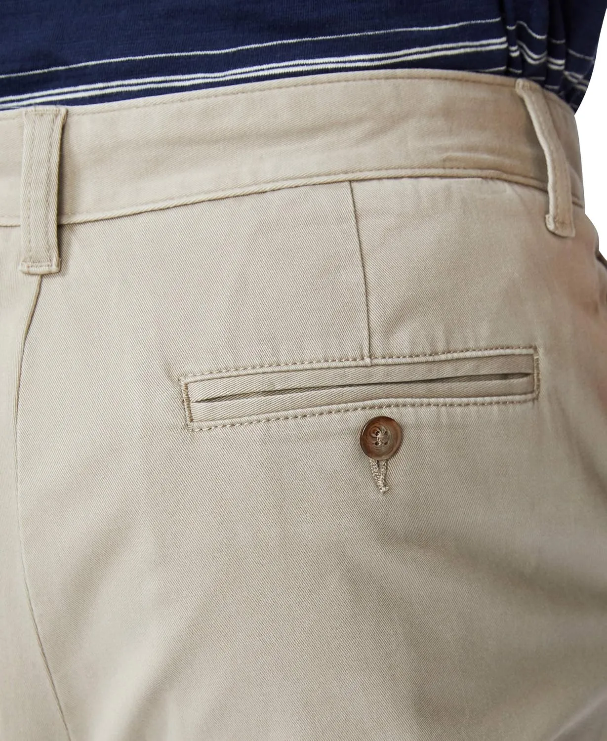 Nautica Men's Classic Fit Flat Front Stretch Solid Chino Deck Pant