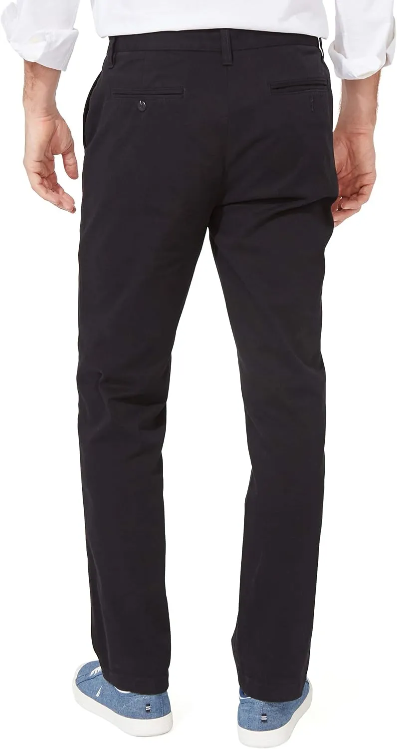 Nautica Men's Classic Fit Flat Front Stretch Solid Chino Deck Pant