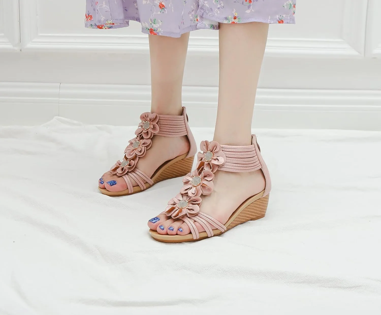 NEW Wedge Sandals for Women Open Toe Casual Summer Roman High Heel Beach Sandals