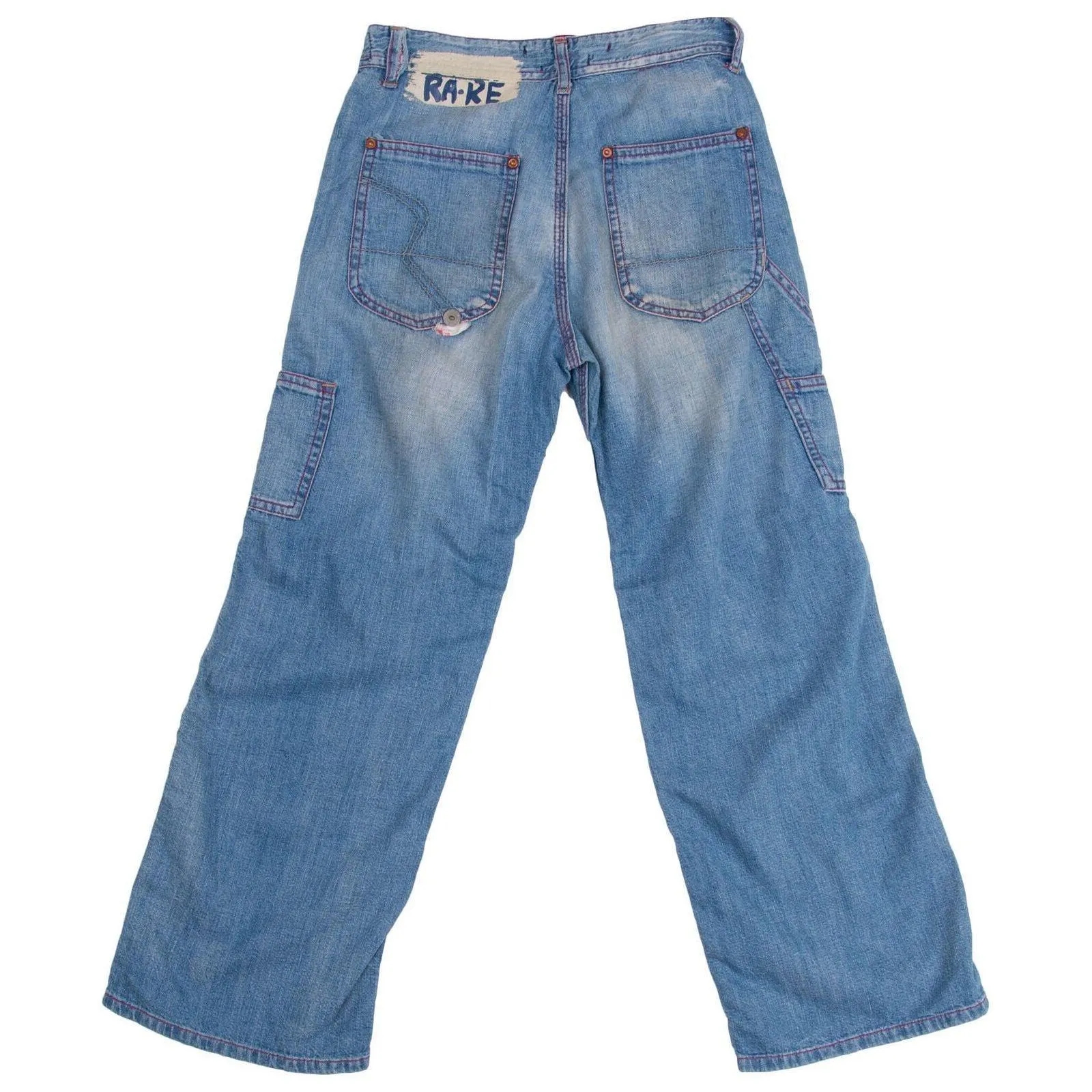 NWT - RA-RE Italian Boys Wide Leg Distressed Jeans - Size 4Y