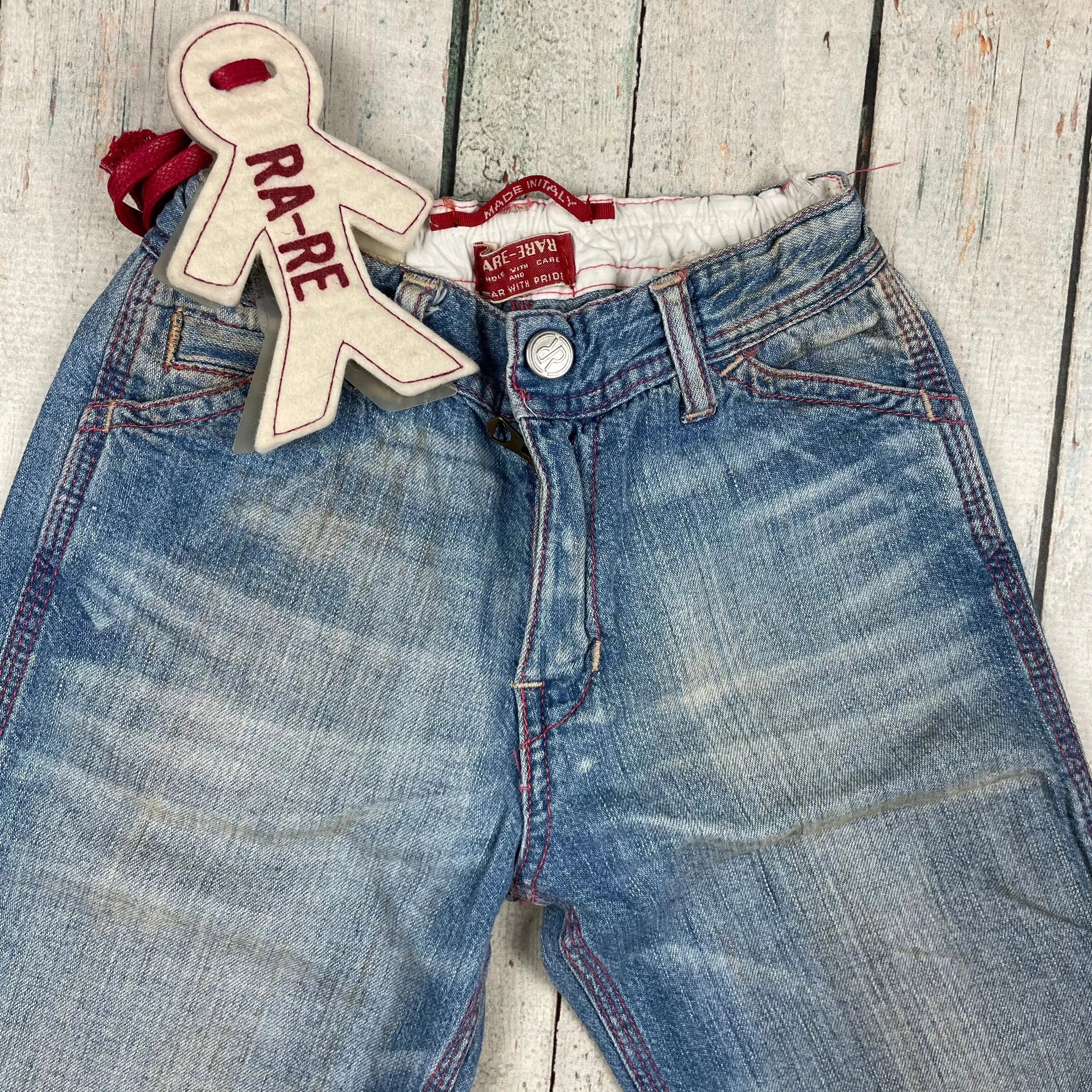 NWT - RA-RE Italian Boys Wide Leg Distressed Jeans - Size 4Y