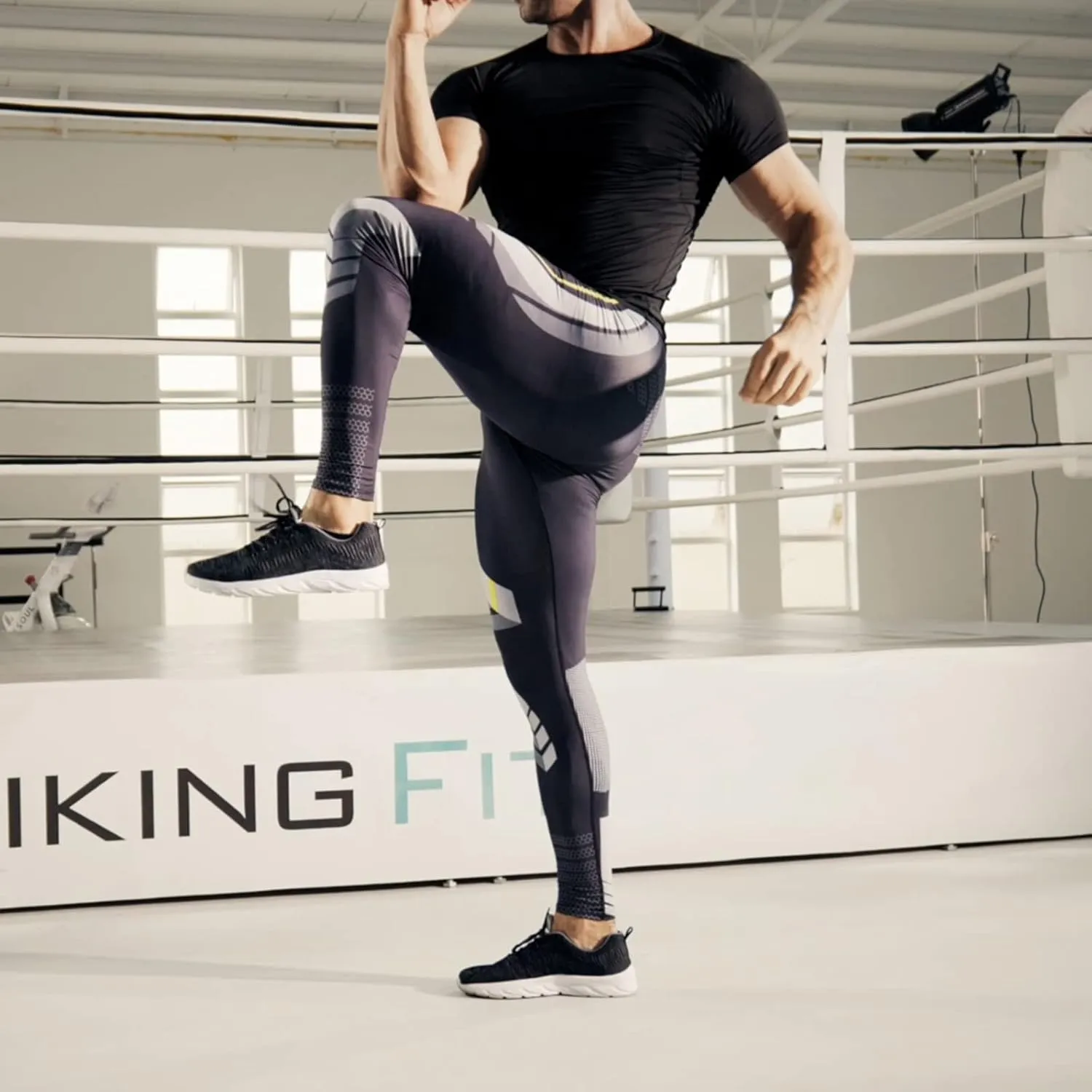 OEBLD Compression Pants Men UV Blocking Running Tights 1 or 2 Pack Gym Yoga Leggings for Athletic Workout