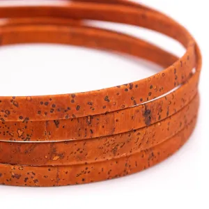 Orange 10mm flat cork cord COR-330(10meters)