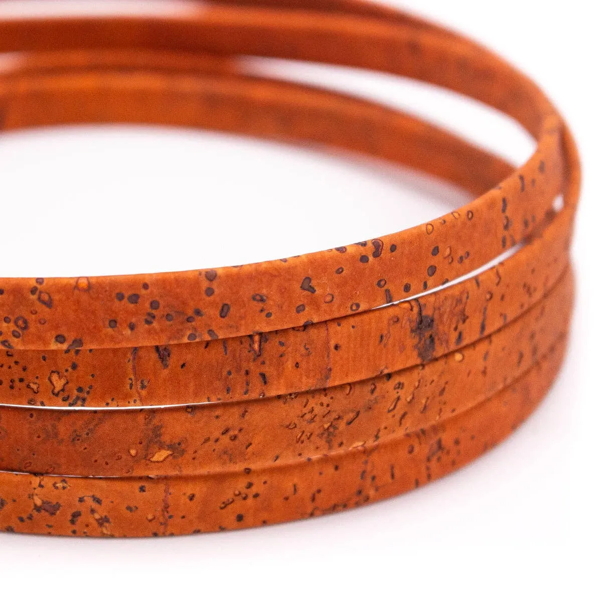Orange 10mm flat cork cord COR-330(10meters)