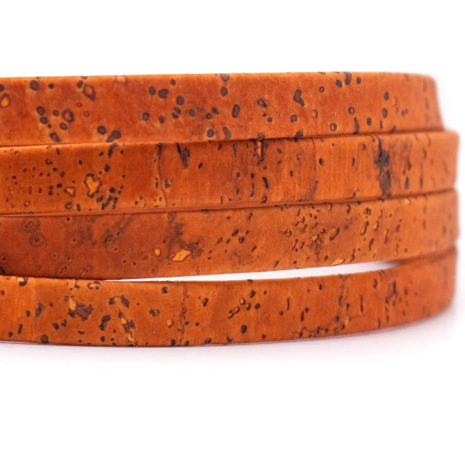 Orange 10mm flat cork cord COR-330(10meters)