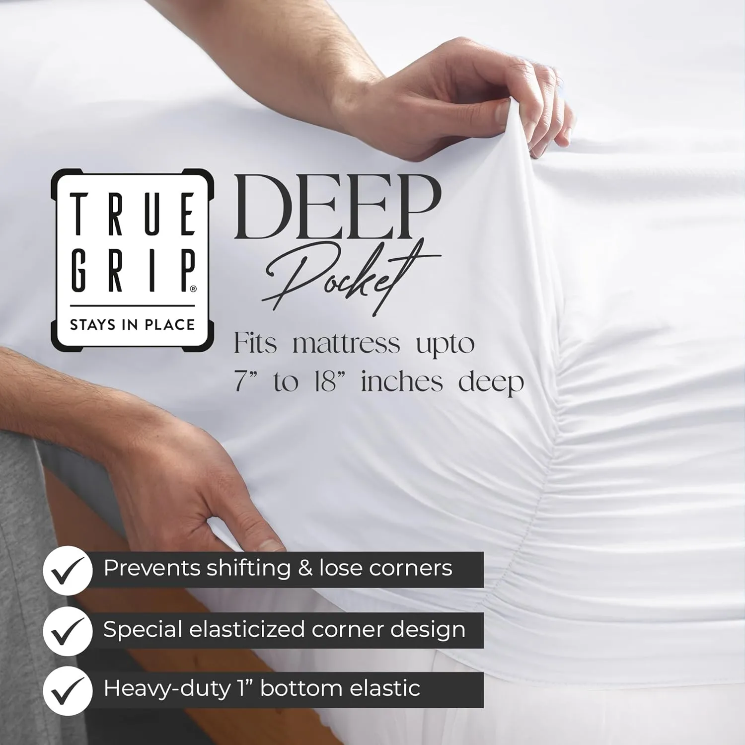 Organic 100% Cotton, Snow White King Size Sheet Set, 4-Piece Deep Pockets Snow White Bed Sheets, Cool & Crisp Percale Sheets for King Size Bed, Easy Fit