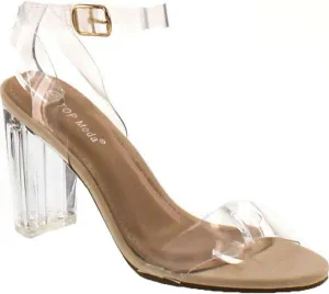 Over The Toe Cross Strap Block Heel Open Toe Dress Sandal