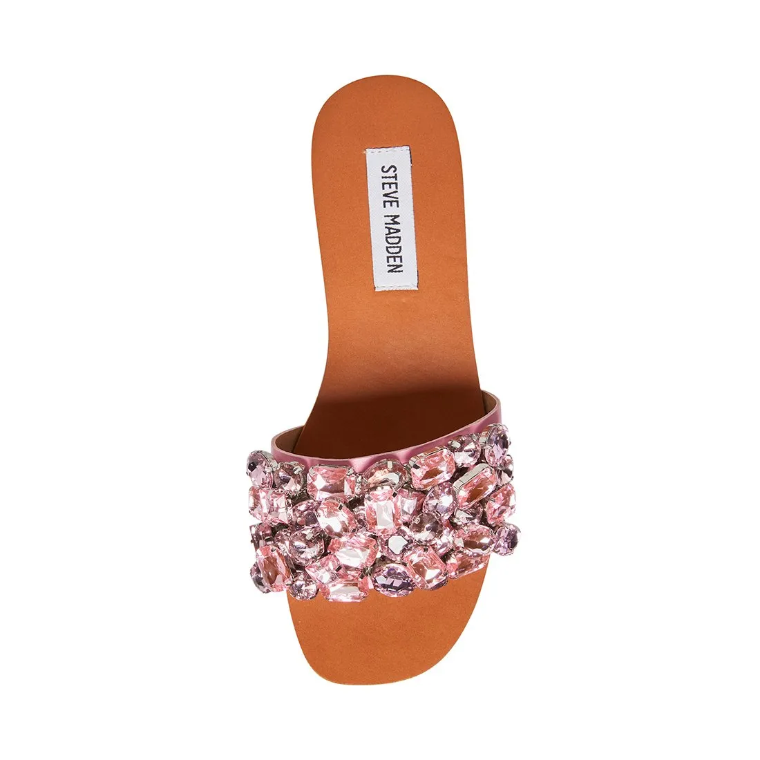 Oversize Flat Adorns Slip Stylish design Rhinestone Steve Pink On Brionna Sandals Madden Slides Free gift with purchase