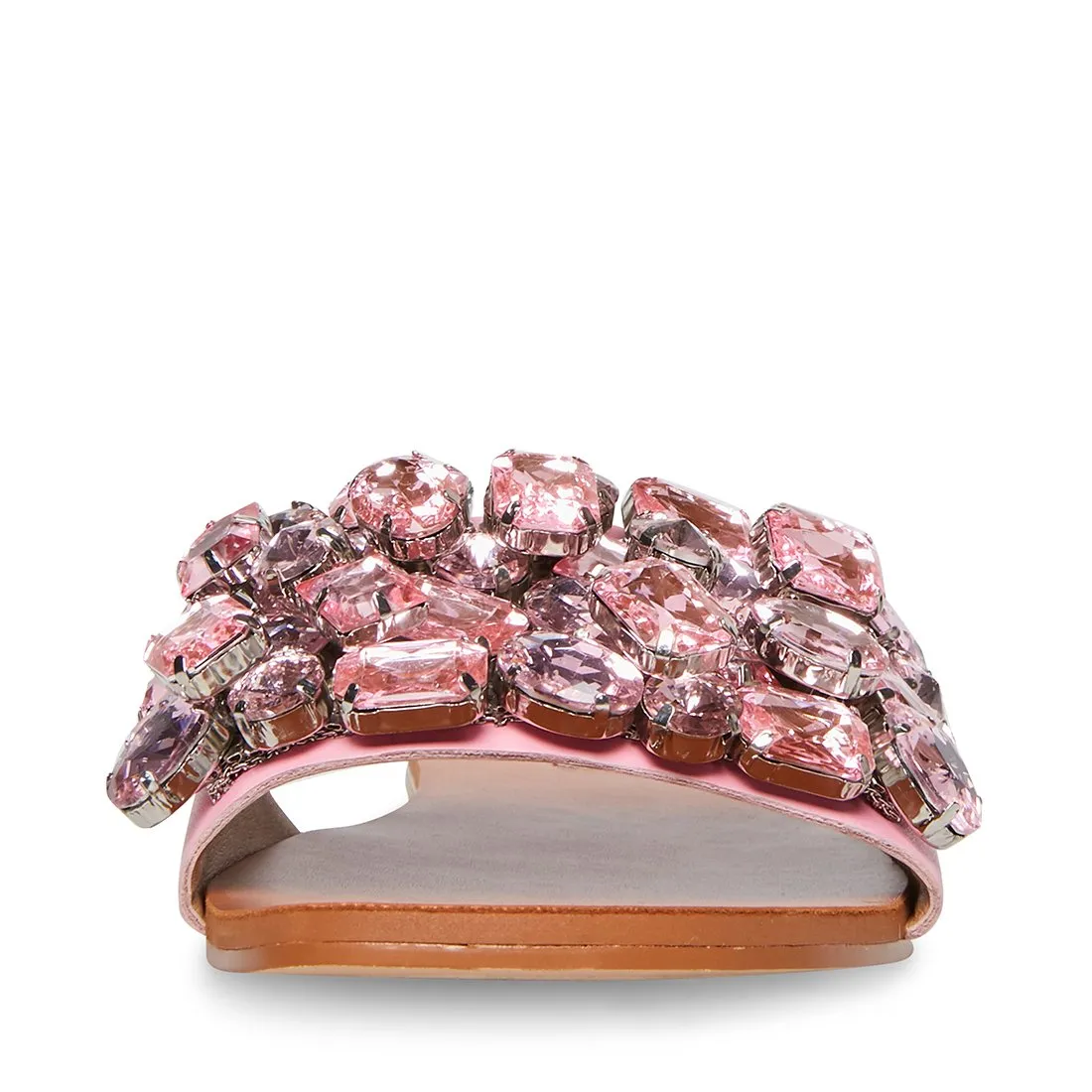Oversize Flat Adorns Slip Stylish design Rhinestone Steve Pink On Brionna Sandals Madden Slides Free gift with purchase