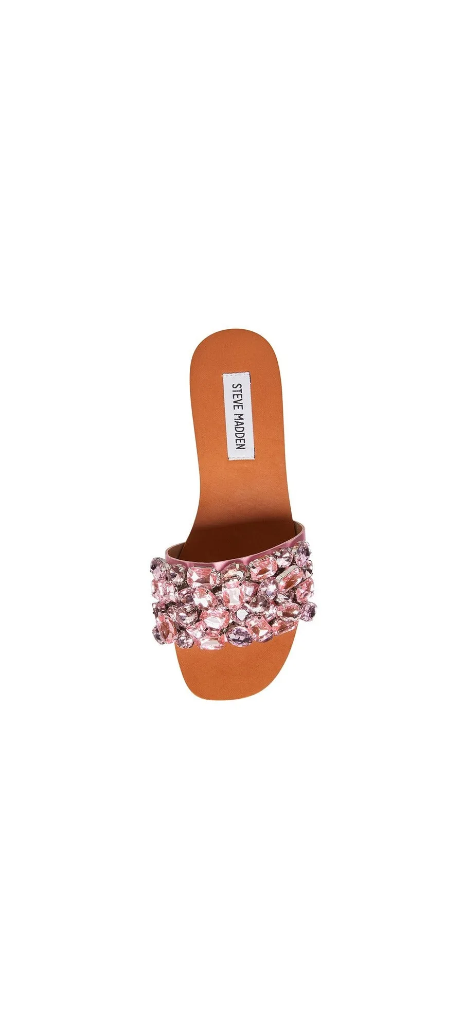 Oversize Flat Adorns Slip Stylish design Rhinestone Steve Pink On Brionna Sandals Madden Slides Free gift with purchase