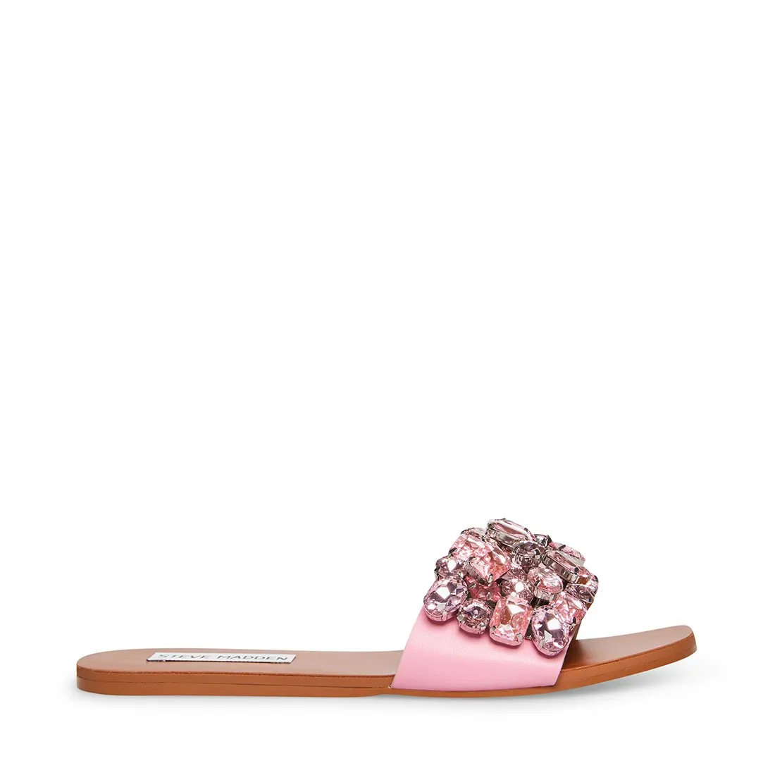 Oversize Flat Adorns Slip Stylish design Rhinestone Steve Pink On Brionna Sandals Madden Slides Free gift with purchase