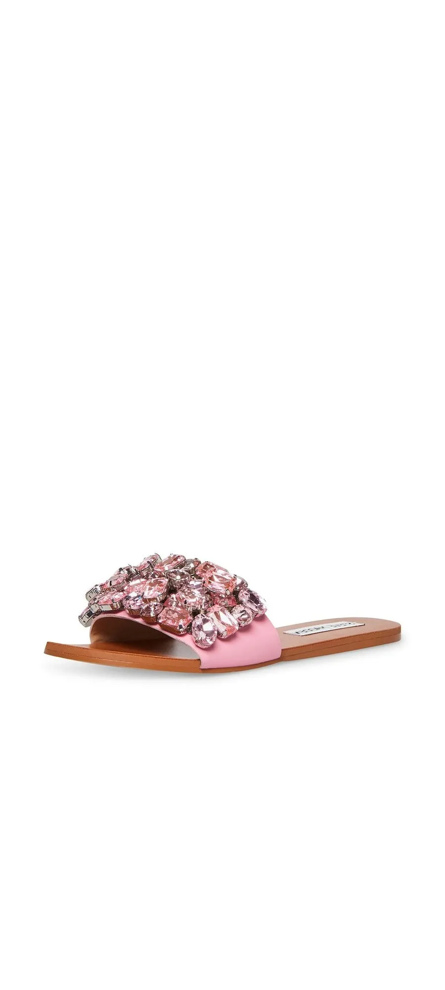 Oversize Flat Adorns Slip Stylish design Rhinestone Steve Pink On Brionna Sandals Madden Slides Free gift with purchase