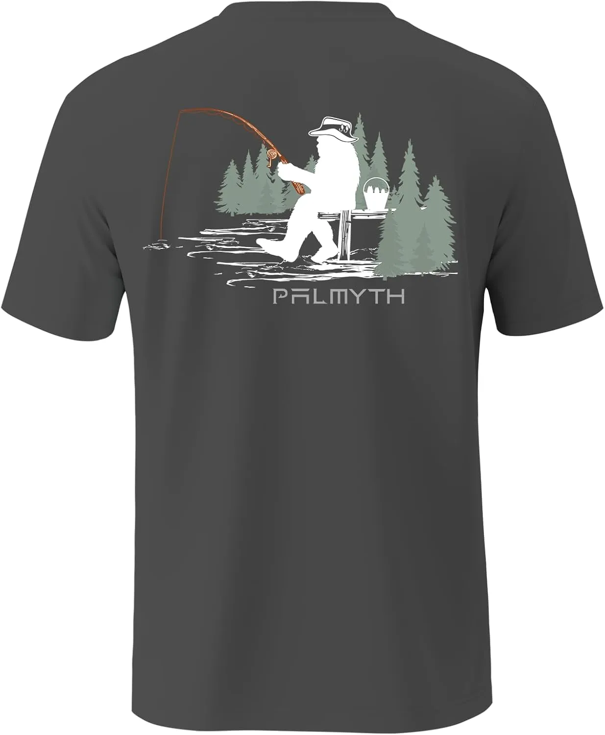 Palmyth Mens Fishing Shirts Short Sleeve UPF 50  T-Shirt UV Sun Protection SPF Tee Quick Dry