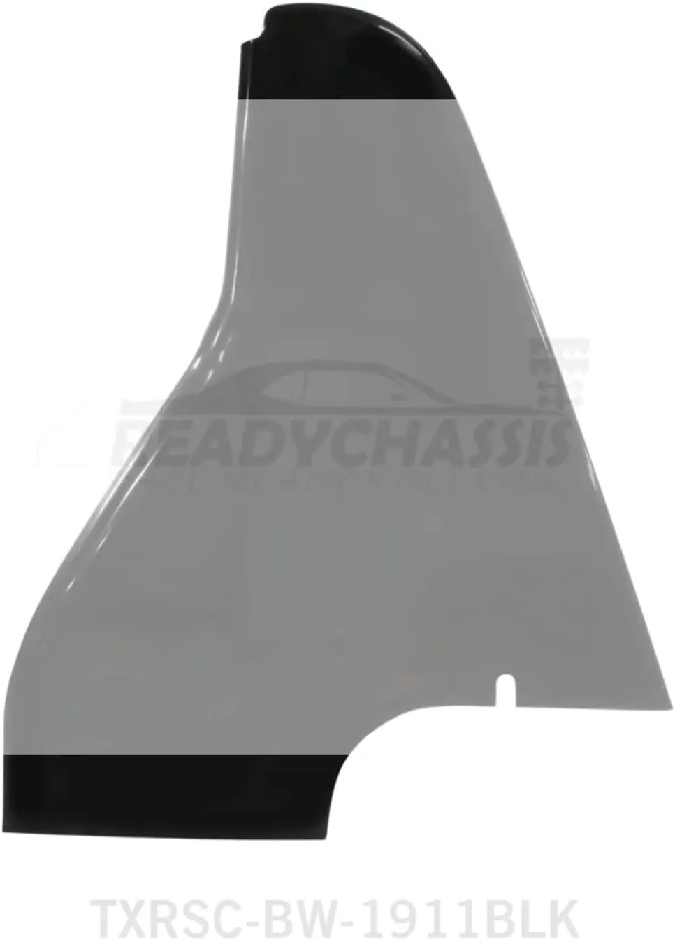 Part Synergy Replacement for Arm Guard - Driver Side - Wedge Style - 2 In Taller - Flat - Fiberglass - Black Direct Fit