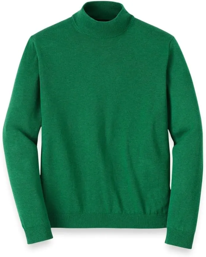 Paul Fredrick Men's Supima Cotton Mock Neck Sweater